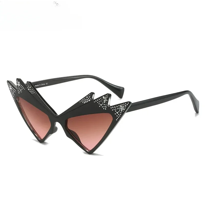 Trendi új női macskaszem napszemüveg Gradient Butterfly Diamond Eyes Frame Party dekoratív szemüveg UV400 Gafas De Sol . ' - ' . 4
