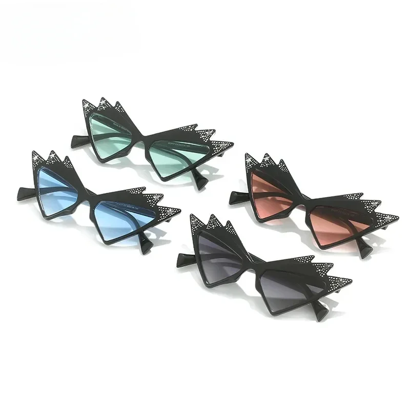 Trendi új női macskaszem napszemüveg Gradient Butterfly Diamond Eyes Frame Party dekoratív szemüveg UV400 Gafas De Sol . ' - ' . 5