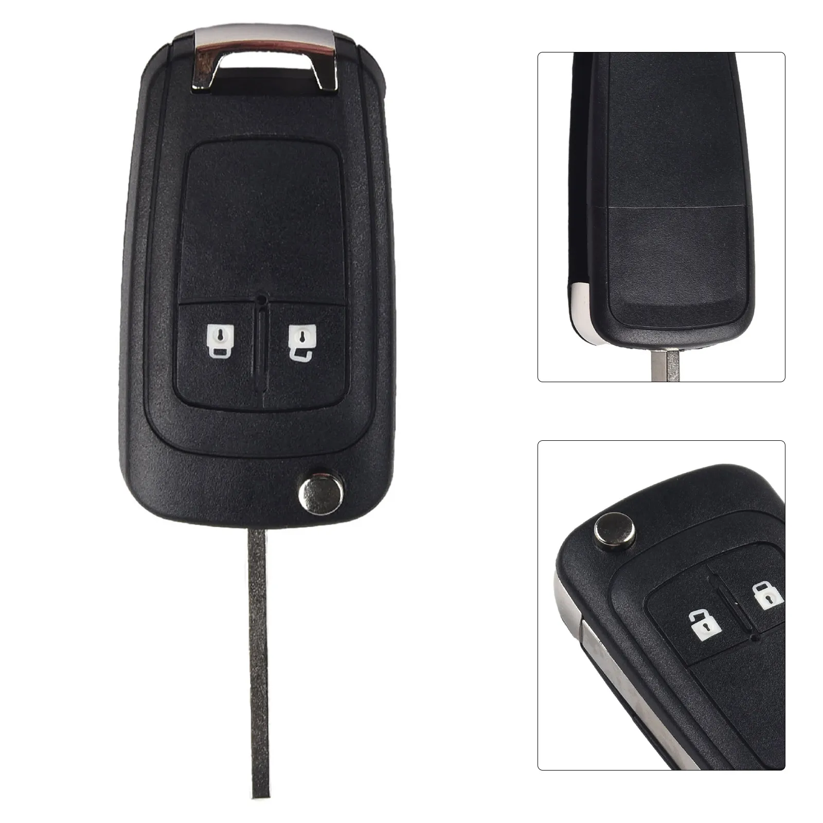 2Gomb összecsukható kulcsház ház csere Összecsukható kulcs Opel Astra J-hez Corsa E autó belső kulcshéj védelmi tartozékok . ' - ' . 0