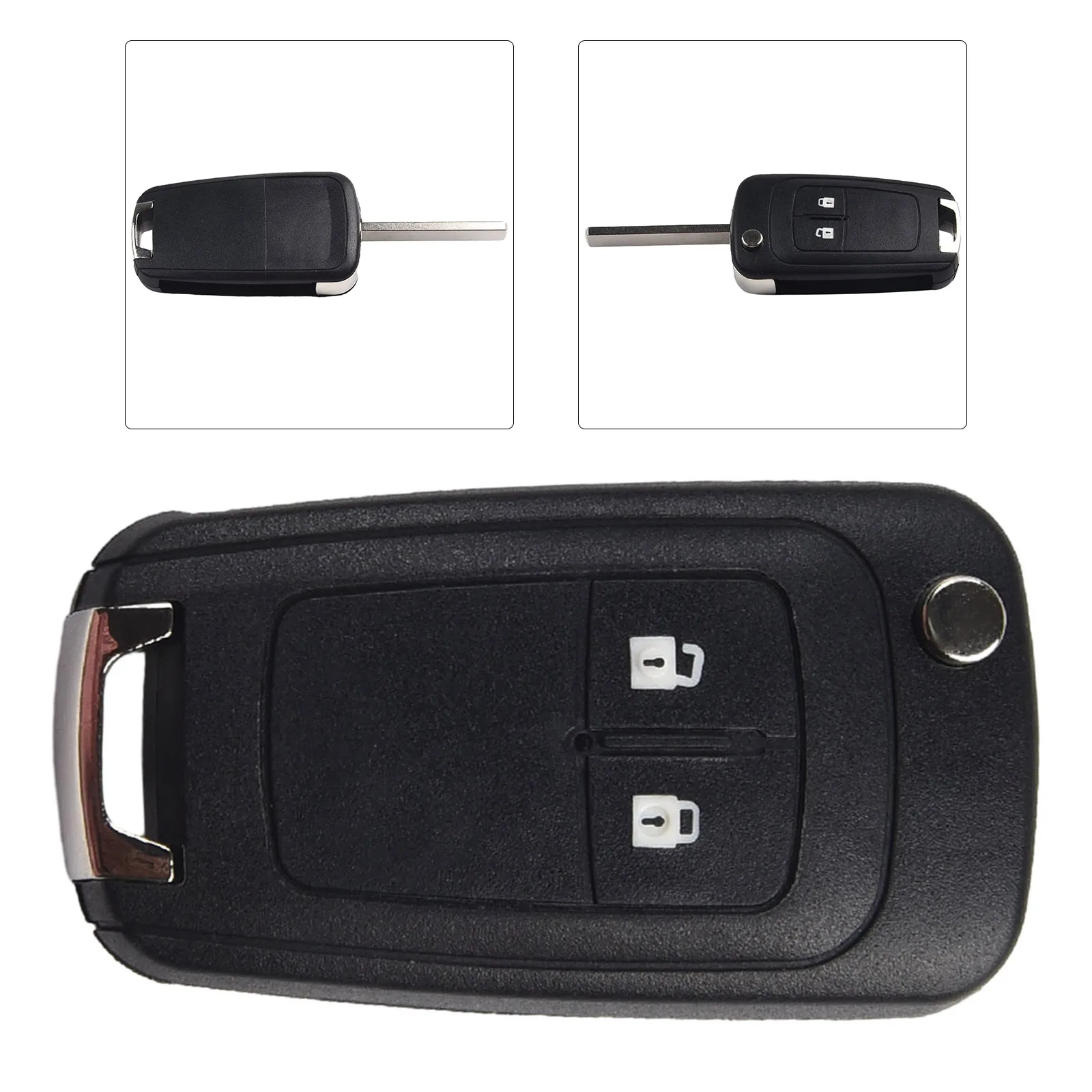 2Gomb összecsukható kulcsház ház csere Összecsukható kulcs Opel Astra J-hez Corsa E autó belső kulcshéj védelmi tartozékok . ' - ' . 4