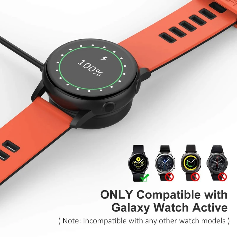 2X vezeték nélküli töltő dokkoló Samsung Galaxy Watch Active 2 40 mm-es 44 mm-es intelligens óratöltő csuklópántos konzol . ' - ' . 5