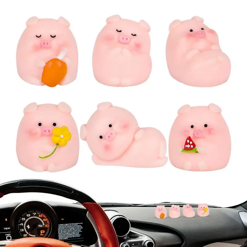 Autódíszek a műszerfalhoz Aranyos rajzfilm baba játék Bobble Head Auto Aranyos malac autó díszek Könnyen telepíthető és eltávolítható Díszek . ' - ' . 2