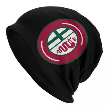 Alfa - Romeo Car Lover motorháztető sapkák TéliŐszi kültéri koponyák sapkák Kalap férfiaknak Női kötött kalap Rugós multifunkciós sapka