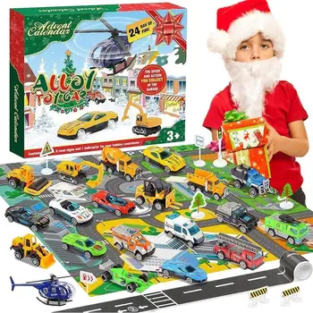 Autók Karácsonyi adventi naptár kitöltése Karácsony Kis ajándékok Csomagoló játékok Karácsonyi visszaszámláló naptár lányoknak Fiúk lakberendezése