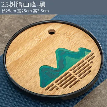 Bambusz teástálca Kungfu teás tálca Kínai teaszertartás Kiváló minőségű teaasztal kiegészítők Száraz buboréklemez hordozható