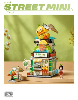 Beltéri tájkép Japán összecsukható utcakép blokk Élelmiszerbolt Összeszerelés Épület Modell Férfi és női puzzle Születésnapi ajándék