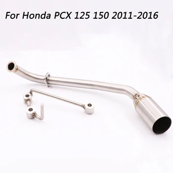 Escape motorkerékpár fej csatlakozó cső elülső összekötő cső rozsdamentes acél kipufogórendszer Honda PCX 125 150 2011-2016