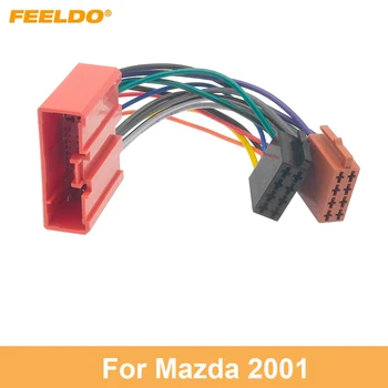 FEELDO 1PC autórádió roncsolásmentes átalakító dugó Kábel adapter MAZDA CD-hez Rádiós kábelköteg anya csatlakozó