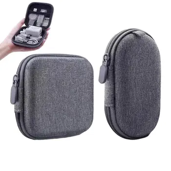  fejhallgató szervező 2 db kábelrendező táskák kábelkötegelők Gyors hozzáférésű fejhallgató-szervező memóriakártyákhoz Mobiltelefonok