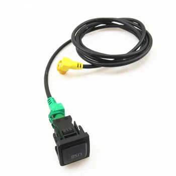 FHAWKEYEQ 1 készlet USB kapcsoló csatlakozó kábel adapter VW Golf MK6 Jetta MK5 Scirocco 5KD 035 726 A 5KD035726A