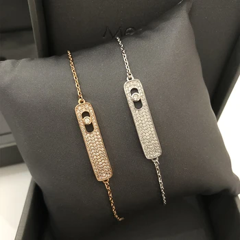 Francia romantikus luxusékszerek 925 sterling ezüst gyémánt karkötő női szexi ékszerfesztivál ajándékhoz