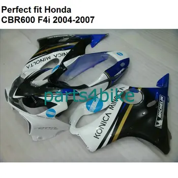 Fröccsöntő burkolatok Honda CBR600 F4i 2004 2005 2006 2007 fehér fekete burkolat készlet CBR600F4i 04 05 06 07 HZ127