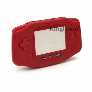 Full Pure Red Shell tok Gameboy Advance GBA házhoz Csere lencse gombok gumi párnák