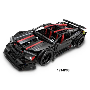 Future Dream Car Műszaki Mérleg Fekete 2015 Elképesztő Rapide Moc építőelem modell Tégla játékok gyűjteménye Felnőtt fiú ajándék