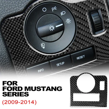 Fényszóró kapcsoló keret burkolat szénszálas matrica Ford Mustang 2009 2010 2011 2012 2013 2014 Belső artikulók Para Autos