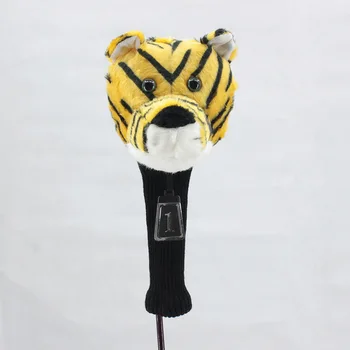 Golf fejfedők, tigris Golf Cover golfütőkhöz, újdonság Realisztikus állatos fejfedő Plüss Utility Golf Club Protector