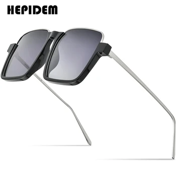 HEPIDEM Acetate napszemüveg nők Új oversize koreai négyzet alakú nagy keretes napszemüveg férfiaknak tükrös nylon lencse 50257