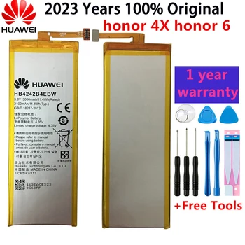  Hua Wei csere telefon akkumulátor HB4242B4EBW Huawei becsületére 6 H60-L01 H60-L02 H60-L11 H60-L04 becsület 4X 3000mAh + Ingyenes eszközök
