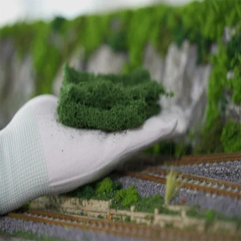 Háló fonalas szivacsfa por klaszter cserje Alföldi növényzet DIY jelenetkészítő anyagok Vasúti dioráma elrendezés