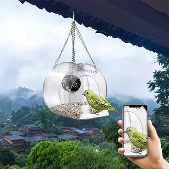  intelligens madáretető kamera függő madáretető 1080p éjszakai verziójú videokamerával WiFi kapcsolat kültéri madármegfigyeléshez