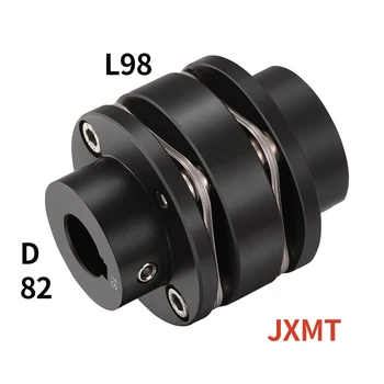 JXMT45# Acél lépcső D82L98kettős membrános tengelykapcsoló nyomaték kulcstartó felső huzal merev tengelykapcsoló pontossága