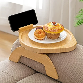 kanapé kar asztal kanapé kartámasz tálca kanapé kar tálca 360°-ban forgatható étkezéshez Tartós Könnyen használható