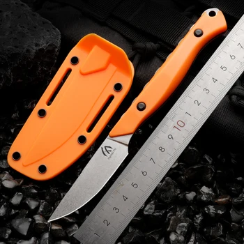 Kiváló minőségű CPM-154 acél kültéri kés vadon túlélés túrázás vadászkés rögzített penge harci mentőkés ajándék férfiaknak