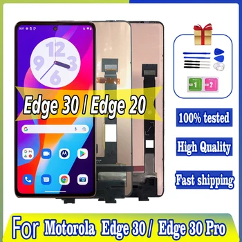 Kiváló minőségű eredeti Motorola Edge 30 LCD Edge 30 Pro XT2201-1 kijelző érintőképernyős digitalizáló Moto Edge 20 képernyőhöz Assem