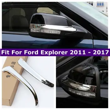 króm oldalsó visszapillantó tükör Védje a szalag burkolatát Kárpitozás autó stílus kiegészítők 2Db-os Ford Explorer 2011 - 2017