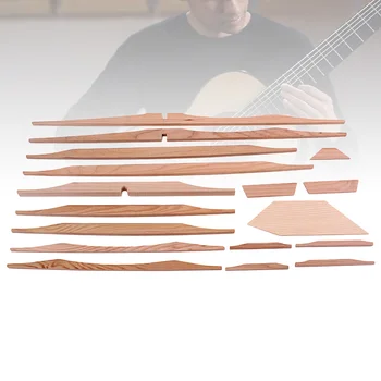 Lucfenyő merevítő fa készlet világosbarna Sitka Professional Inch Luthier DIY készlet Wood Kit gitár alkatrészek basszusgitárhoz