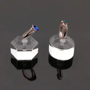 Market ékszerbemutató gyűrűtartó tok akril gyűrű kijelző állvány jegygyűrű doboz ékszerkiállítási kellékek fülbevaló gyűrűk szervezője