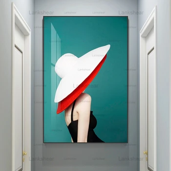 Modern divat Női vászonfestés Elegáns hölgy falfestmény Művészeti plakátok és nyomatok Képek a nappalihoz Otthoni Cuadros dekoráció