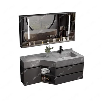 Modern minimalista kerámia teljes mosdó fürdőszobai szekrény kombinált fürdőszobai szekrény Fürdőszoba mosófelület