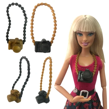 NK 3 db/készlet Új divatbaba kiegészítők Műanyag kamera Barbie babához DIY kamera BJD babához Monster High Doll játékokhoz DZ