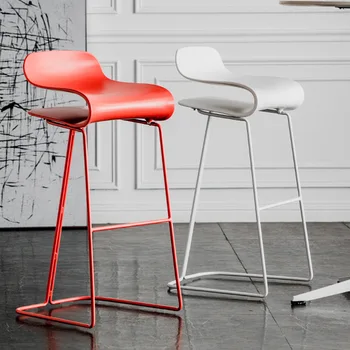 Nordic Bár szék Modern és egyszerű háztartási vasaló Kávézó Magas széklet recepció Kereskedelmi bútorok Bárszékek konyhai