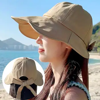 Nyári lélegző vödör kalap nőknek Szirom hullámos széle 12cm Big Brim Sun Cap Lace Up Bowknot Elegant Holiday Beach Panama sapka