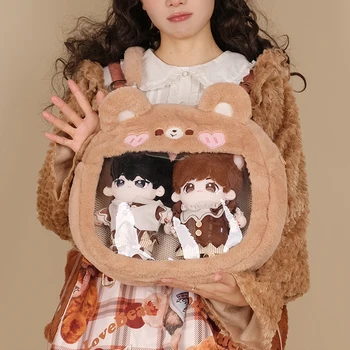 Original Animal Series Aranyos plüss Itabag átlátszó válltáska Kézitáska Japán Messenger Girl Lolita táska Mindennapi sokoldalú