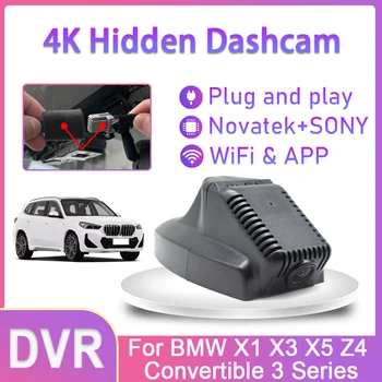 Plug and Play 4K 2160P Wifi autós dvr kamera műszerfalkamera BMW X1 X3-hoz 2012 előtt X5 Z4 2015 előtt Kabrió 3-as sorozat 2011 előtt