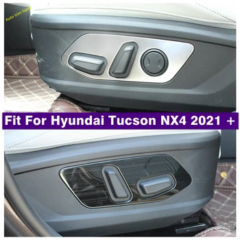Seat Adjust gombfedél Díszítő matrica Belső kiegészítők Autó stílus illeszkedés Hyundai Tucson NX4 2021 - 2023