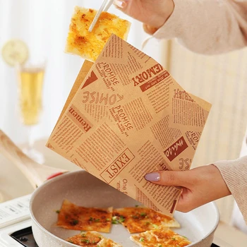 Szendvicscsomagolók Olajálló élelmiszeripari minőségű hamburgi krumpli sütőolaj papír csomagolás Bevont zsíros doboz táskák Eldobható papír