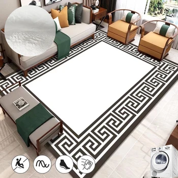 Szőnyegek Nappali Kínai stílusú puha mosható szőnyegek hálószobához Luxus lakberendezés Nagy területű szőnyeg csúszásmentes társalgó padlószőnyeg