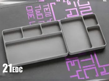Titánötvözet asztali EDC tálca Multifunkcionális csavarhúzó szerszám tartozékok Kis alkatrészek doboz tároló tálca