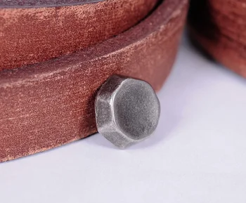 Trendi 10MM Vintage Ezüst Hatszögletű Kézműves fém szegecsek Szegecs golyótüskék DIY
