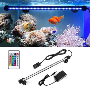  Távirányító akvárium fény vízálló víz alatti fény fényerő állítható merülő LED akvárium fény haltartály fény