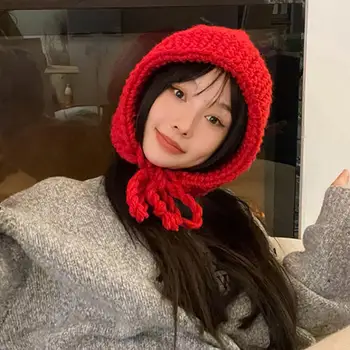 Téli női kalap koreai stílusú meleg sapka sapka szilárd felnőtt takaró fejsapka шапка женская