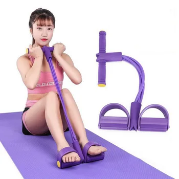  többfunkciós feszítőkötél jóga pedálhúzó edzés rugalmas szalag testépítő gyakorlathoz 4 gumicső fitnesz felszerelés