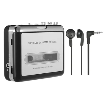 USB kazetta rögzítése kazetta MP3 átalakító számítógépes HiFi hangminőség Mega Bass Audio zenelejátszó fülhallgatóval