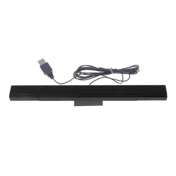 USB vezetékes érzékelősáv WII cseréjéhez Infravörös infravörös sugár mozgásérzékelő jelvevő Wii rendszerhez álló fekete színnel