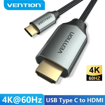 Vention USB C - HDMI kábel 4K C típusú HDMI Thunderbolt3 adapter Huawei Mate 40 MacBook USB-C HDMI adapterhez USB C típusú HDMI