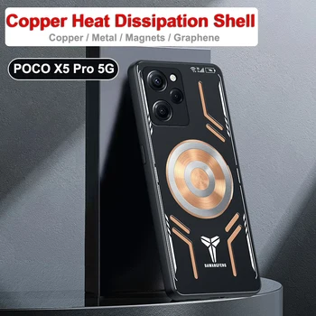 Xiaomi Poco X5 Pro 5G Case X5Pro réz hőelvezetéshez Lélegző radiátor Xiaomi PocoX5 Pro Shell Poco Poco X 5 Pro készülékhez